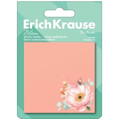 Bloček samolepicí 75 x 75 mm ErichKrause Pastel Bloom 50l oranžový – Hledejceny.cz