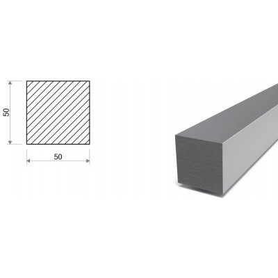 Ocel čtvercová 50x50 mm (S355) – Zboží Mobilmania