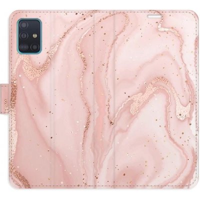 Pouzdro iSaprio flip RoseGold Marble Samsung Galaxy A51 – Zboží Mobilmania