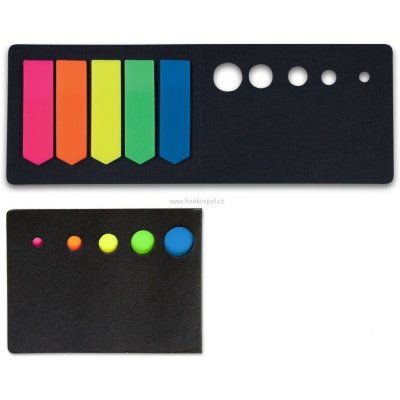 Samolepící plastové záložky CONCORDE šipky, 12 x 44 mm, 5 x 20 lístků, neonový mix – Hledejceny.cz