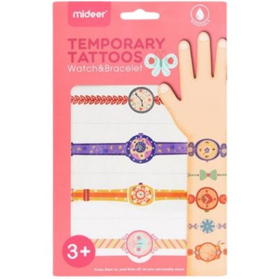 Mideer Dětské tetování holčičí Hodinky a náramky 20 ks – Zboží Mobilmania