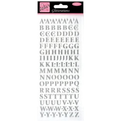 DO samolepky ANT 818 písmena stříbrná glitr – Zboží Dáma