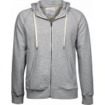 Urban Tee Jays s kontrastními lemy zipem a kapucí 320 g/m šedá melír – Hledejceny.cz