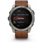 Garmin Fenix 8 AMOLED 51mm Sapphire Titanium Black/Chestnut Leather Strap 010-02905-40 – Zboží Živě