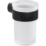 Gedy PIRENEI držák kartáčků, černá matná/sklo satin PI1014 – Hledejceny.cz