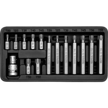 Sada bitů Yato 15 ks TORX s otvorem box Yato YT-0417