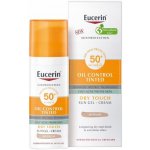Eucerin Oil Control ochranný krémový gel na opalování na obličej SPF50+ světlý 50 ml – Zboží Dáma