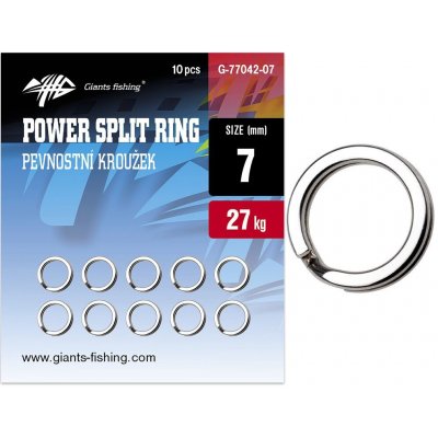 Giants Fishing kroužek pevnostní Power Split Ring 8 mm 39 kg 10 ks – Zboží Dáma
