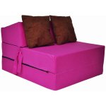 Fimex Dětské rozkládací křeslo jednobarevné 70x15 x 200 cm Poník růžová – Zboží Dáma