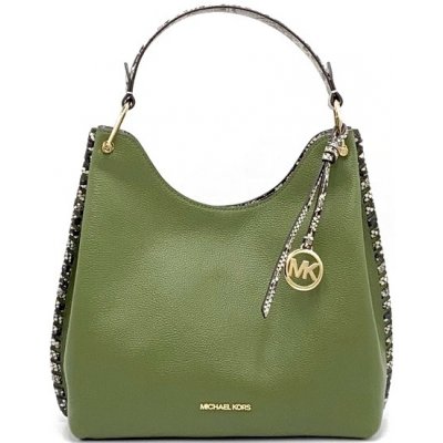 Michael Kors kožená kabelka Joan large leather evergreen zelená od 7 850 Kč  - Heureka.cz