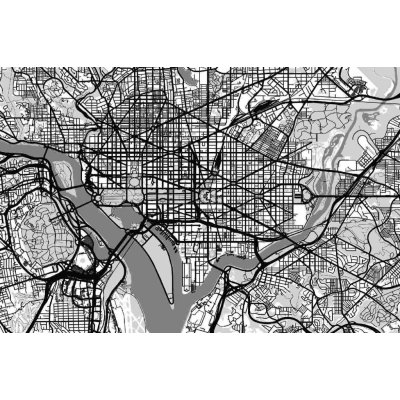 Dimex MS-5-1522 Vliesová fototapeta Mapa Washingtonu D.C. rozměry 375 x 250 cm – Hledejceny.cz