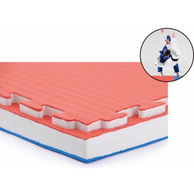 Trinfit Tatami JUDO T40 - 100 x 100 x 4 cm - červená/modrá – Zboží Dáma