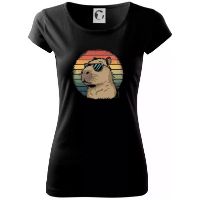 Capybara v brýlích Dámské triko Pure Černá – Hledejceny.cz