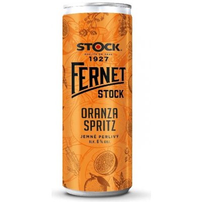 Fernet Stock Orange spritz 6% 0,25 l (plech) – Zboží Dáma