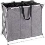WENKO TRIO s ocelovým rámem, skládací třídílný kontejner na prádlo - 130 l, 59 x 57 x 38 cm – Zbozi.Blesk.cz