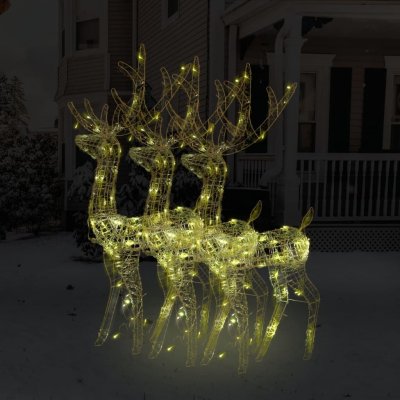 zahrada-XL Vánoční dekorace akryloví sobi 3 ks 120 cm teplé bílé světlo – Zboží Mobilmania