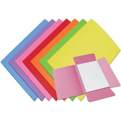 HIT office 50 x HIT, papírové odkládací desky 253, 3 chlopně, A4 09 červená – Zboží Živě