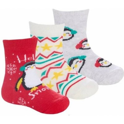 Vánoční ponožky 3 páry Tučňák – Zbozi.Blesk.cz
