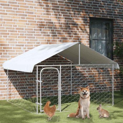 vidaXL Venkovní psí kotec se střechou 200 x 200 x 150 cm – Zboží Dáma