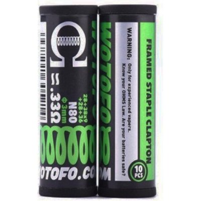 Wotofo N80 Framed Staple Clapton 28x38x9+28+36 0,33ohm 1ks – Zbozi.Blesk.cz