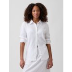 GAP Oversize košile z lněné směsi Easy Shirt Bílá – Sleviste.cz