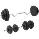 VidaXL Sada činek barbell a dumbbell, 30 kg – Zboží Mobilmania