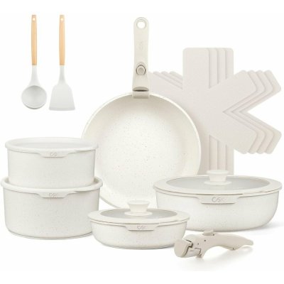 CS SOLINGEN Sada nádobí s nepřilnavým povrchem 17 ks BREEZE krémová CS-099169 – Hledejceny.cz