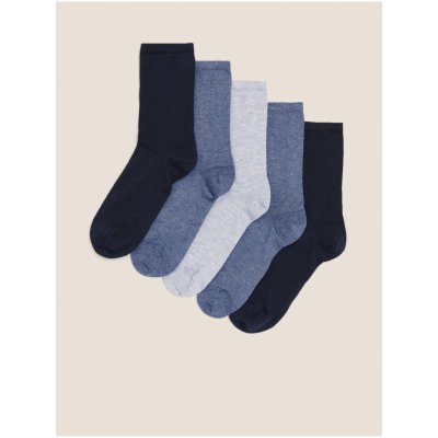 Marks & Spencer Sada pěti párů dámských ponožek v modré