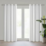 EUROFIRANY ZATEMŇOVACÍ ZÁVĚS NA KROUŽCÍCH ADLEY 135X250 CM BÍLÁ – Zboží Mobilmania