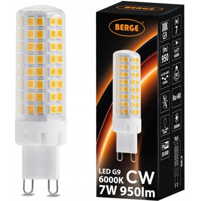 Berge LED žárovka G9 8W 800Lm studená bílá – Sleviste.cz