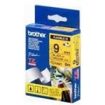 Páska do tiskárny štítků Brother, TZFX621, 9mm, černý tisk/žlutý podklad, flexibilní, O TZEFX621 – Zboží Živě