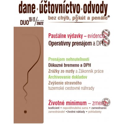 Dane, účtovníctvo, odvody č. 10-11 / 2022 - Paušálne výdavky – evidencia - Poradca s.r.o. – Zboží Mobilmania