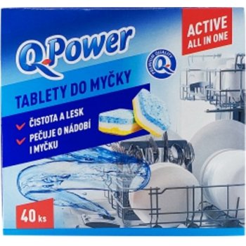 Q-Power Tablety do myčky Active all in one 40 ks