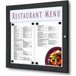StandMar Venkovní menu vitrína SCZ – uzamykatelná, s logem vitríny-varianty: 2 x A4, na šířku, černý – Hledejceny.cz