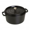 Sada nádobí Staub Cocotte hrnec kulatý 28 cm 6,7 l černý