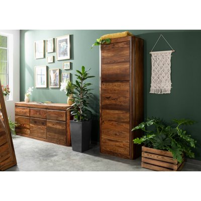 Bighome - MONTREAL Předsíňová skříň 70x37x200 cm, ořechová voskovaná, palisandr – Zboží Mobilmania