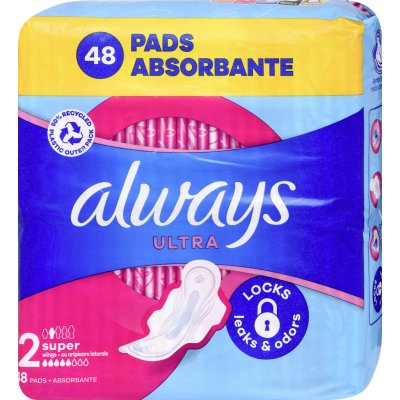 Always Ultra Super hygienické vložky Vel. 2 s křidélky 48 ks – Sleviste.cz