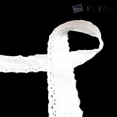 Madeira štykování bílá, šíře 3,5 cm – Zboží Dáma