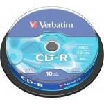 Verbatim CD-R 700MB 52x, spindle, 10ks (43437) – Hledejceny.cz