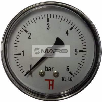 Thermis Manometr standardní 358 zadní ø 63 mm, 1/4", 0- 6 bar 3586bar – Zboží Mobilmania