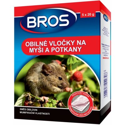 Bros Na myši a potkany obilné vločky 5 x 20 g – Hledejceny.cz