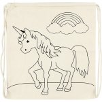 creativ company Craetiv company Plátěný batoh se stahovacími šňůrkami Jednorožec 41 x 37 cm – Hledejceny.cz