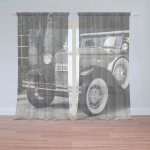 Záclony Černobílý veterán: 2 ks - 150x250 cm - Sablio – Hledejceny.cz