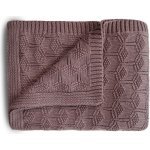 Mushie Pletená dětská deka vzorkovaná Desert Rose – Zboží Dáma