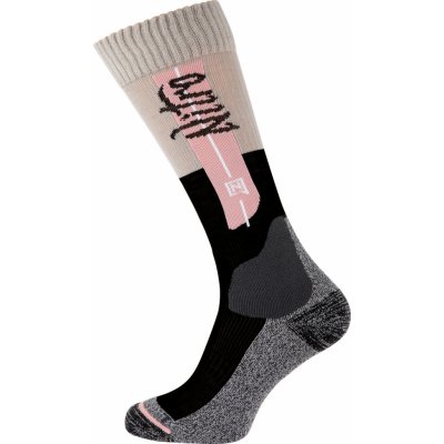 Nitro ponožky CROWN SOCKS black-grey-pink