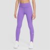 Dětské klasické kalhoty Nike Dri FIT One Big Kids' (Girls') Leggings Blk Raspberry