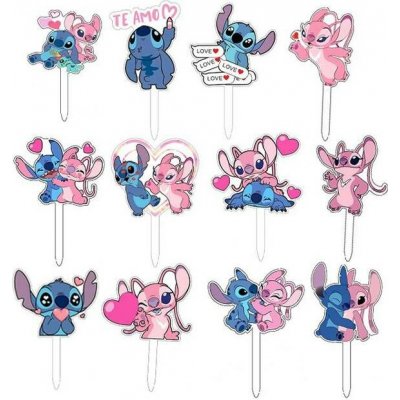 Zápich do dort/muffinů Stitch 12ks - Cakesicq – Zboží Dáma