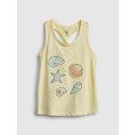 GAP Dětský top twist back interactive graphic tank Žlutá – Sleviste.cz