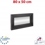 Okna Hned Plastové okno 80x50 cm antracit/bílá sklopné – Zboží Mobilmania