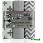 T-tomi BIO Bambusové pleny 70 x 70 Grey roofs / šedé stříšky 3 ks – Hledejceny.cz